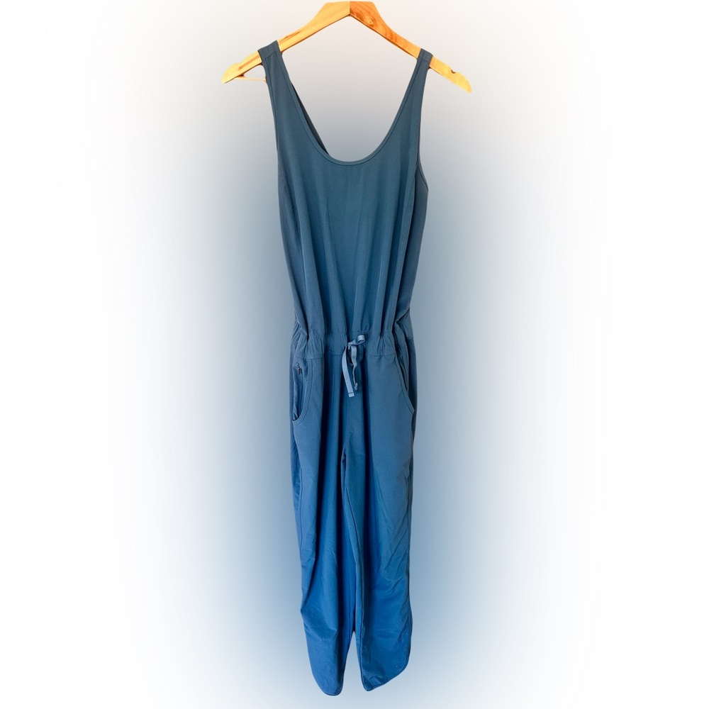 Patagonia Sleeveless Blue Jumpsuit with Drawstring Waist